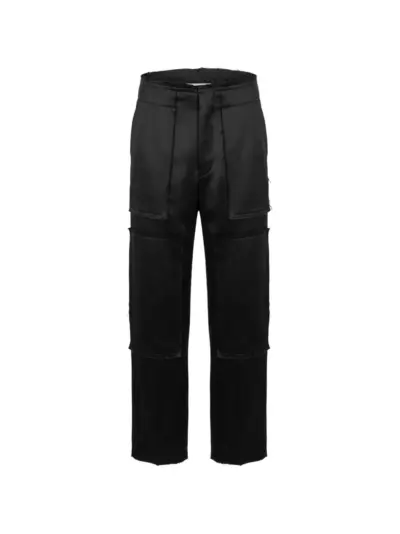 Maison Margiela patchwork satin trousers - Black