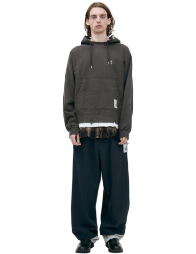 Maison Mihara Yasuhiro Hoodie with a sewn-in shirt
