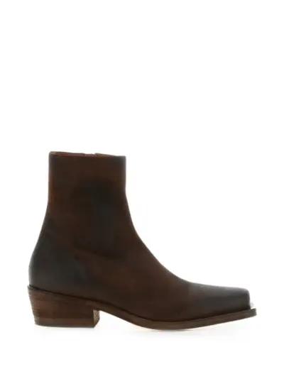 Marsèll Tex Tex burnished-effect ankle boots - Brown