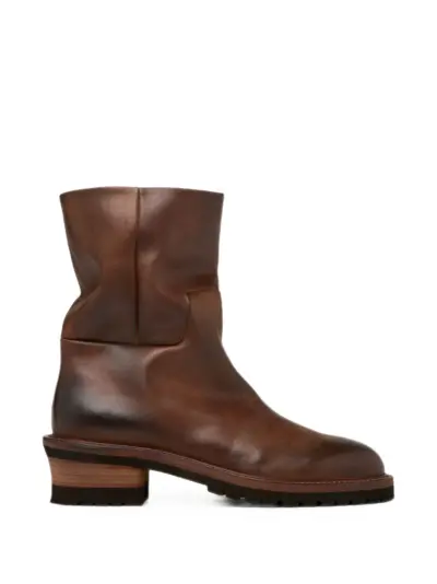 Marsèll burnished leather boots - Brown