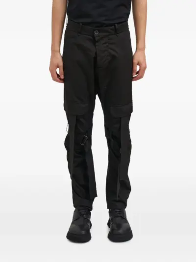 Masnada buckle-strap cargo pants - Black