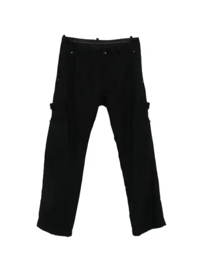 Masnada button-fastening cargo pants - Black