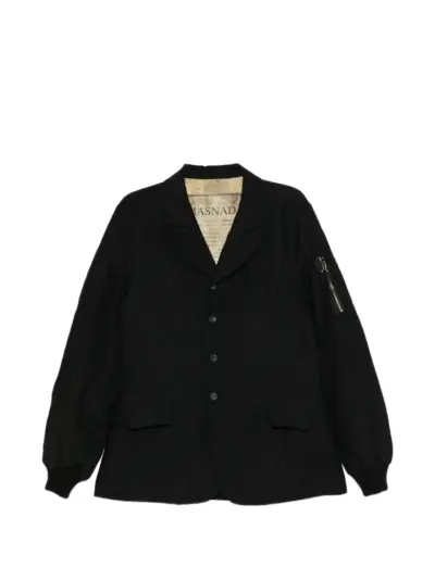 Masnada crinkled-effect blazer - Black