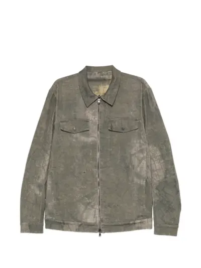 Masnada faded-effect zip-up jacket - Grey