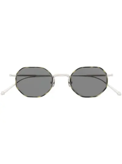 Matsuda geometric engraved sunglasses - Silver