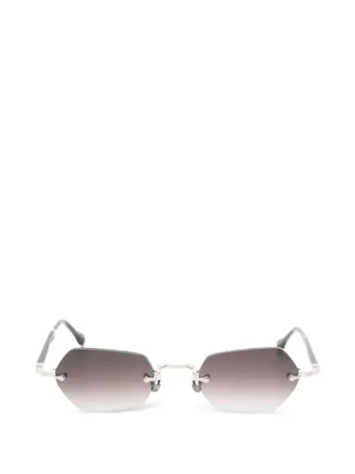 Matsuda geometric-frame rimless sunglasses - Black