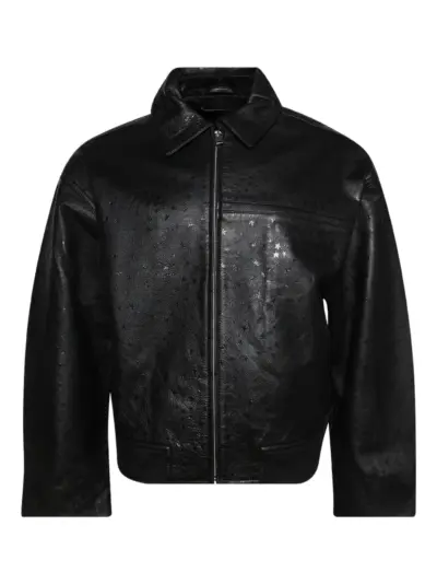 Nahmias star-motif leather bomber jacket - Black