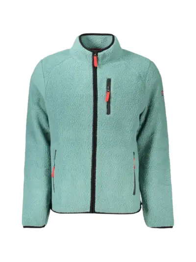Norwegian Rain fleece-texture zip-up jacket - Green