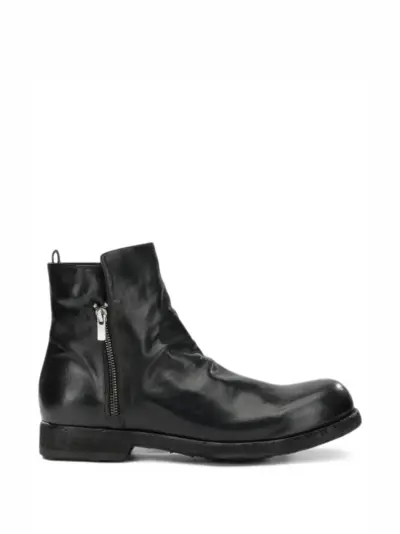 Officine Creative Bulla DD 113 leather side-zip boots - Black