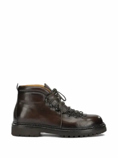 Officine Creative lace-up leather boots - Brown