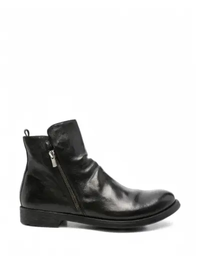 Officine Creative side-zip leather boots - Black