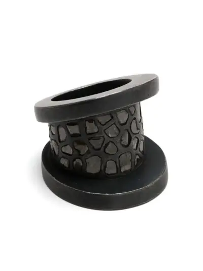 Parts of Four Chasm v2 Hyper-wide ring - Black