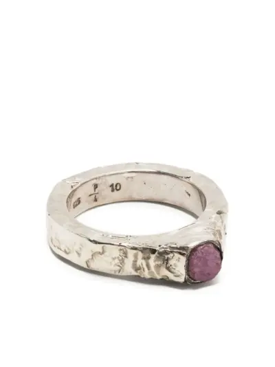 Parts of Four Sistema Terrestrial Surfaced ring - Silver