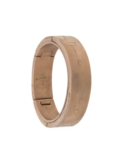 Parts of Four Sistema distressed finish cuff - Metallic