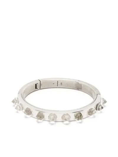 Parts of Four quartz-studded bracelet - Silver
