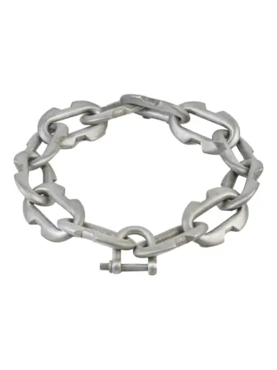 Parts of Four sterling-silver Massive Deco Link Charm necklace