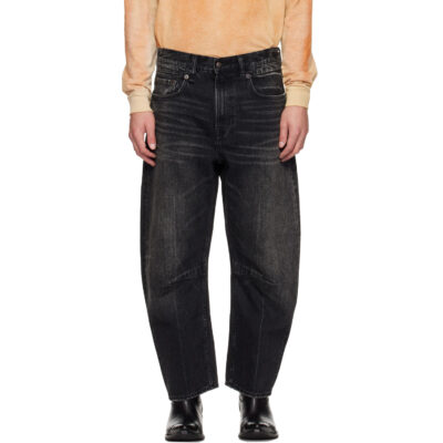 R13 Black Articulated Knee X-BF Jeans