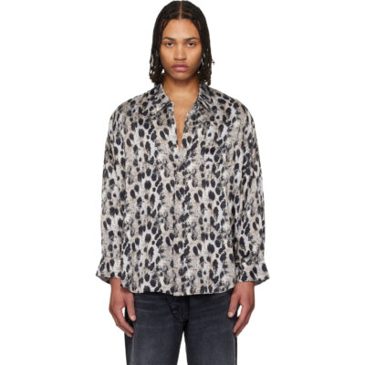 R13 Black & White Drop Neck Shirt