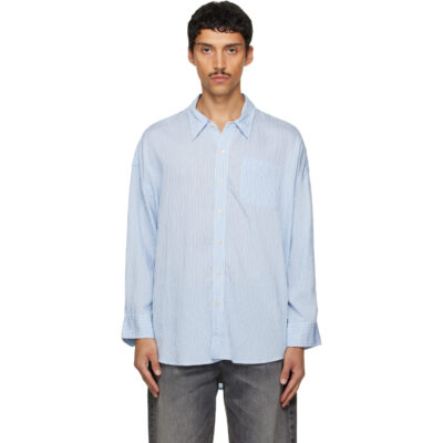 R13 Blue Drop Neck Shirt