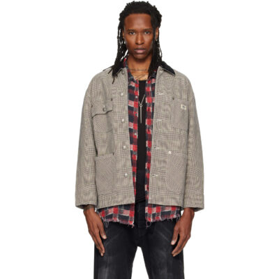 R13 Gray Relaxed Chore Jacket