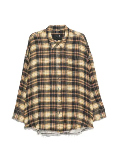 R13 frayed-hem shirt - Neutrals