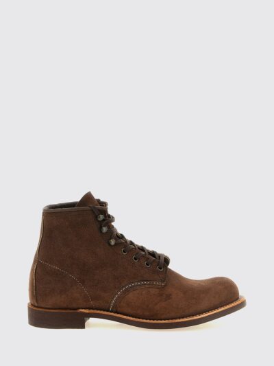 RED WING SHOES Iron Ranger Suede Cow Leather Lace-Up Boots