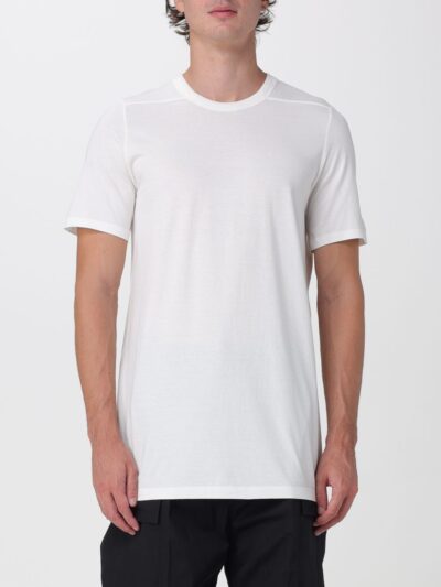 RICK OWENS Contemporary Design Crew Neck T-shirt in Pure Cotton
