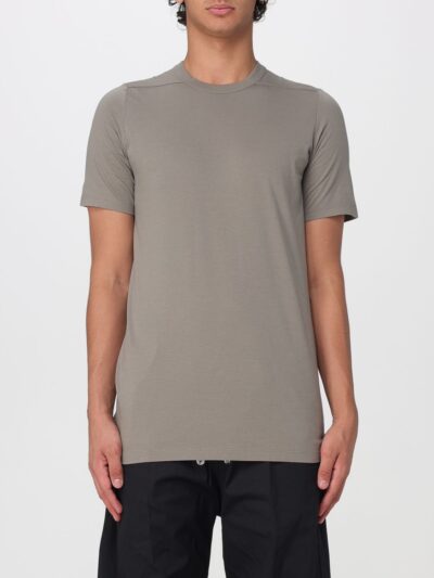 RICK OWENS Contemporary Design Crew Neck T-shirt in Pure Cotton
