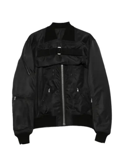Rick Owens 2 Piece Flight buckle-strap panelled jacket - Black