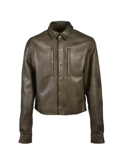 Rick Owens Alice leather jacket - Brown