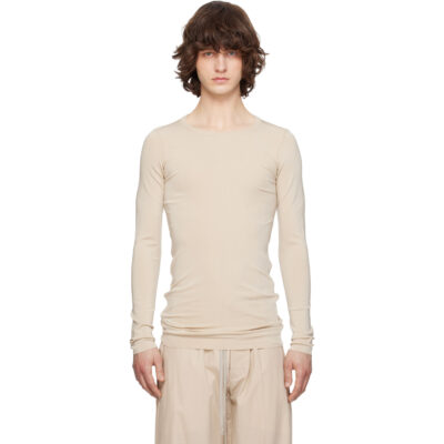 Rick Owens Beige Temple Rib LS T-shirt