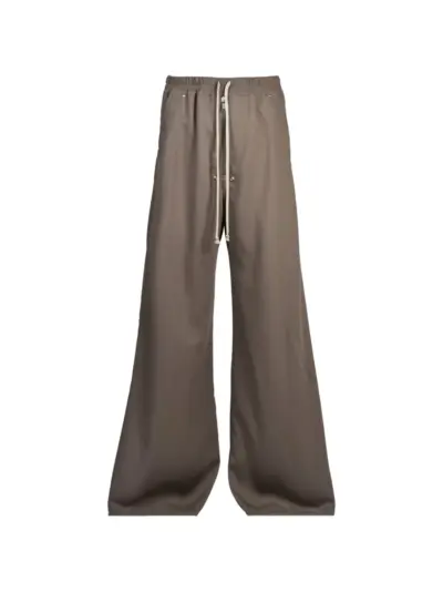 Rick Owens Bela drawstring wide-leg wool trousers - Grey