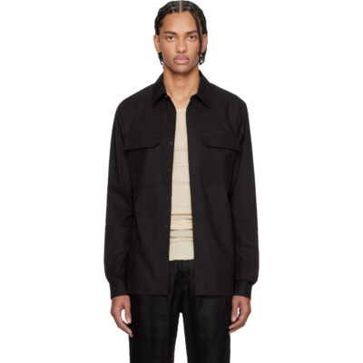 Rick Owens Black Temple Work Shirt