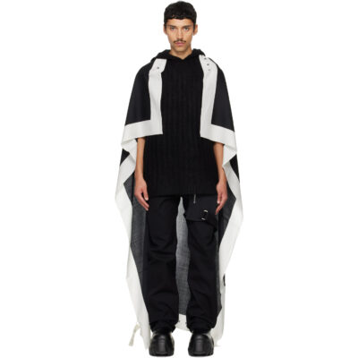 Rick Owens Black Tower Flag 133X168 Scarf