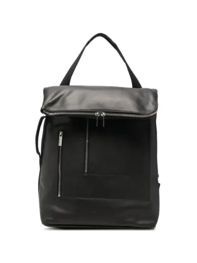 Rick Owens Cargo leather backpack - Black