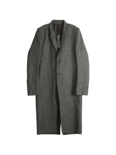 Rick Owens Concordian single-breasted wool coat - Grey