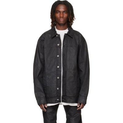 Rick Owens DRKSHDW Black Temple Jumbo Worker Denim Jacket