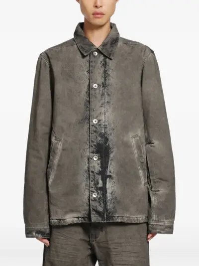 Rick Owens DRKSHDW Brad faded-effect denim jacket - Grey
