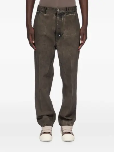 Rick Owens DRKSHDW Detroit washed-effect straight-leg trousers - Grey