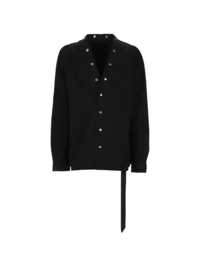 Rick Owens DRKSHDW Larry snap-fastening strap-detail shirt - Black