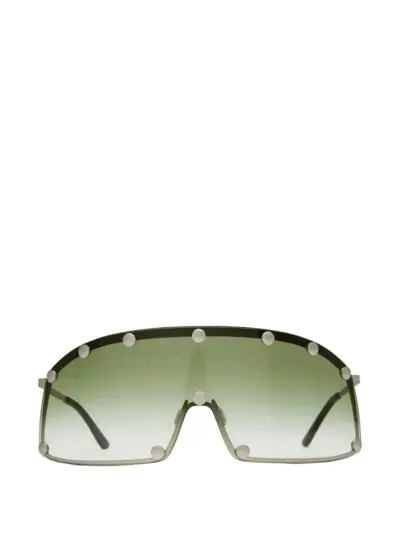 Rick Owens DRKSHDW Shielding geometric-frame sunglasses - Silver