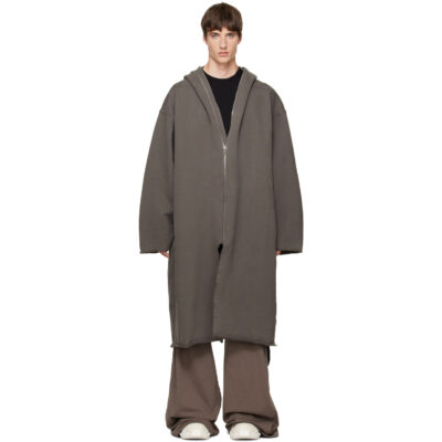 Rick Owens DRKSHDW Taupe Tower Wide Mac Coat