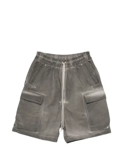 Rick Owens DRKSHDW Tower Cargobela shorts in dark dust 13oz lido wash denim - Grey