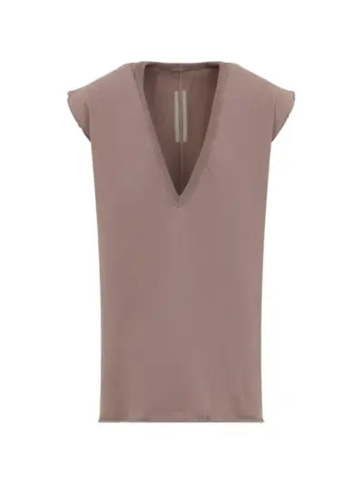 Rick Owens DRKSHDW V-neck sleeveless T-shirt - Brown
