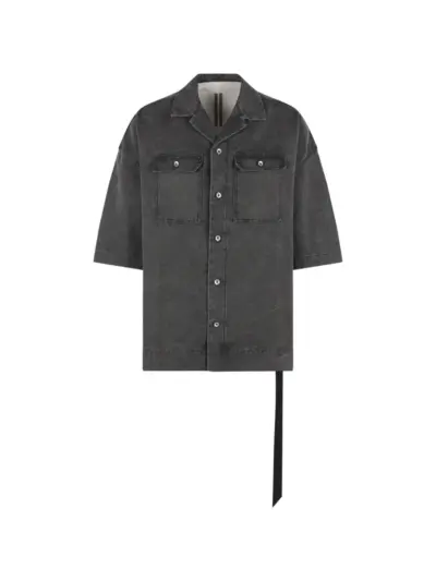 Rick Owens DRKSHDW button-down short-sleeve shirt - Grey