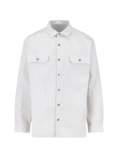 Rick Owens DRKSHDW button-up chest-pockets shirt - White