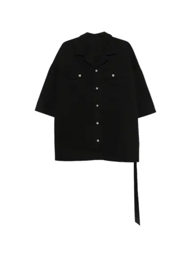 Rick Owens DRKSHDW button-up short-sleeve shirt - Black