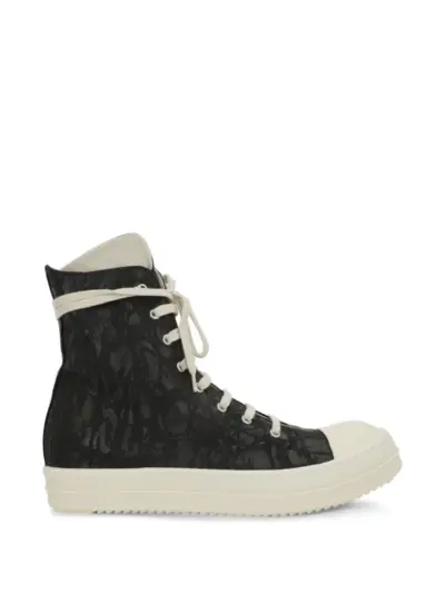 Rick Owens DRKSHDW coated high-top sneakers - Black