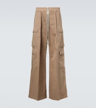 Rick Owens DRKSHDW cotton flannel cargo pants