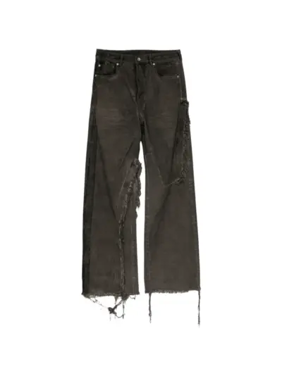 Rick Owens DRKSHDW distressed wide-leg jeans - Grey